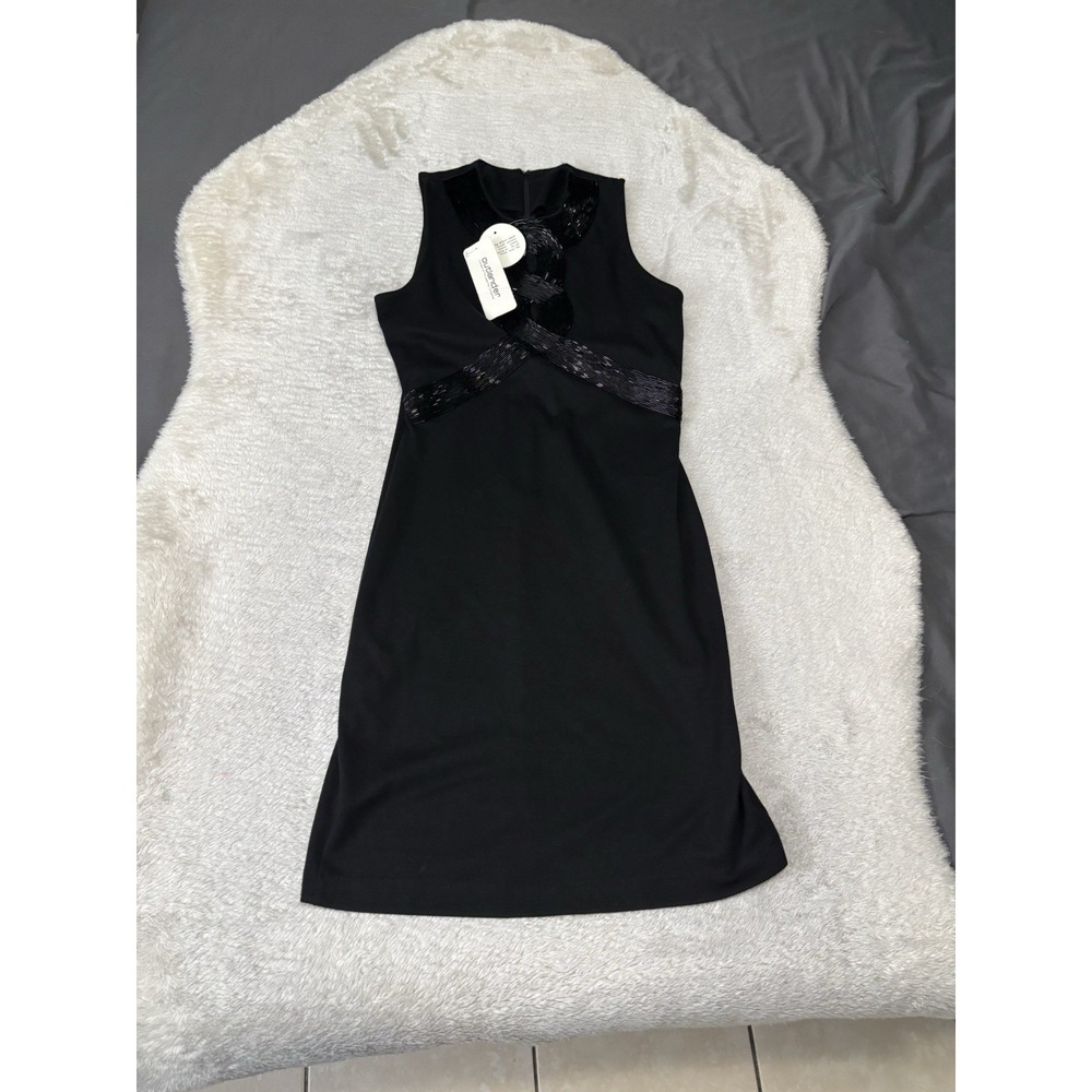 New Outlander Womens Black Cocktail Fit Midi Dress Size‎ Small